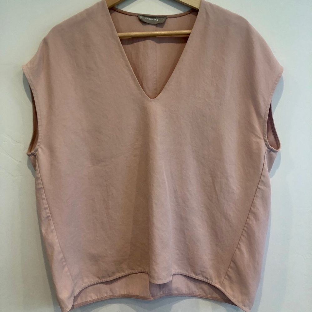 Everlane Japanese Go Weave V-Neck Square Tee